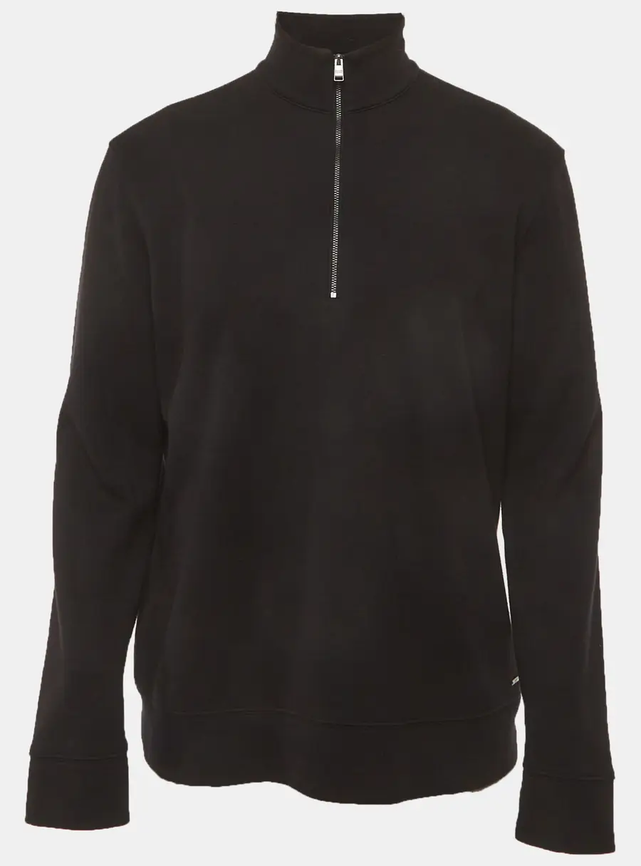 Boss By Hugo Boss Black Jersey Zip-Up Sweatshirt L