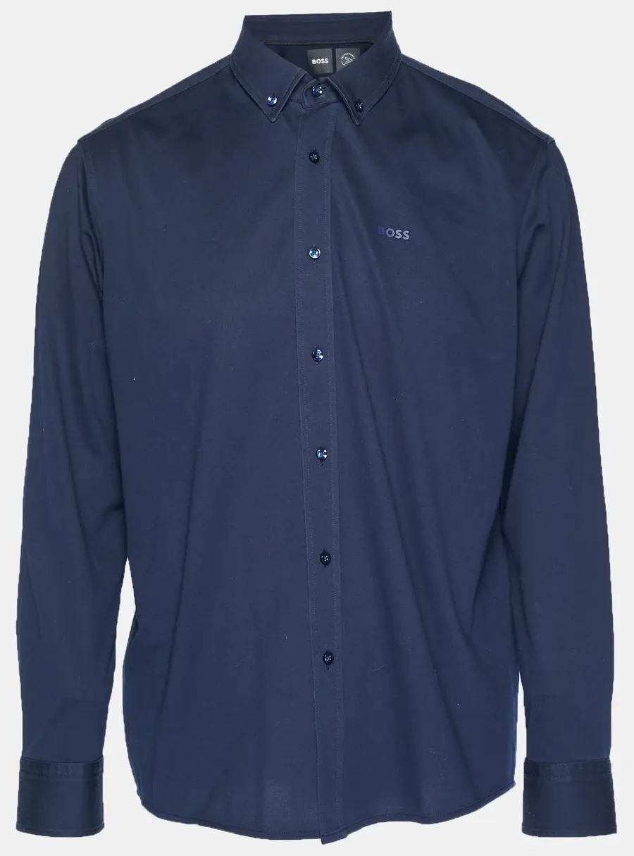 Boss By Hugo Boss Navy Blue Cotton Regular Fit Shirt XXL
