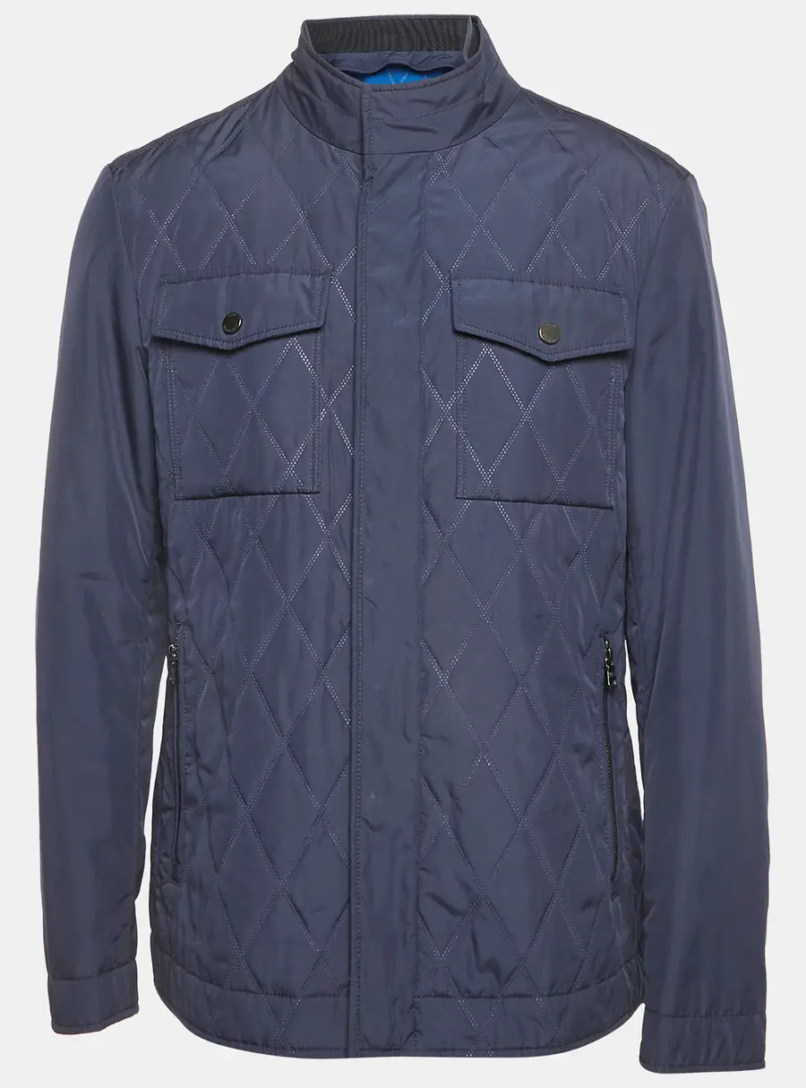 Boss by Hugo Boss Blue Synthetic Quilted Jacket XL