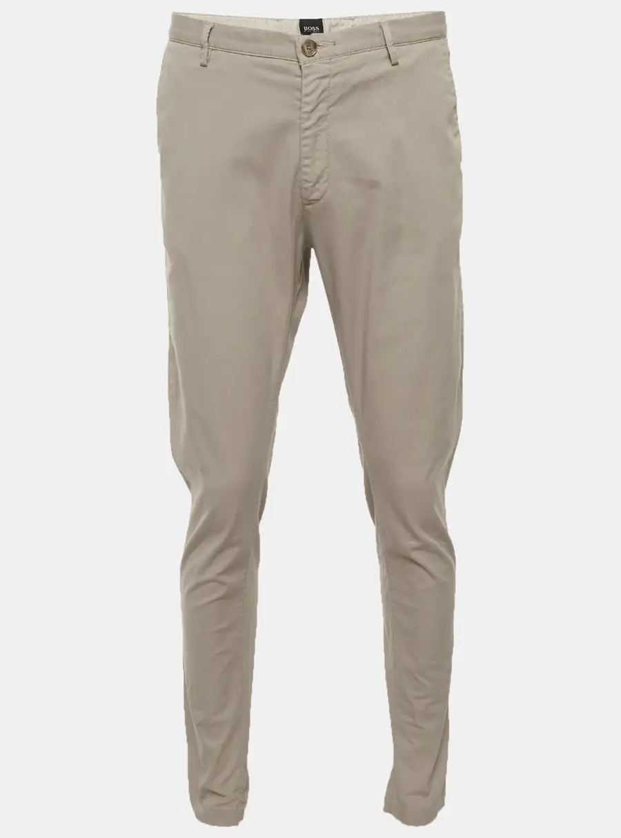 Boss By Hugo Boss Beige Cotton Chino Trousers XXL