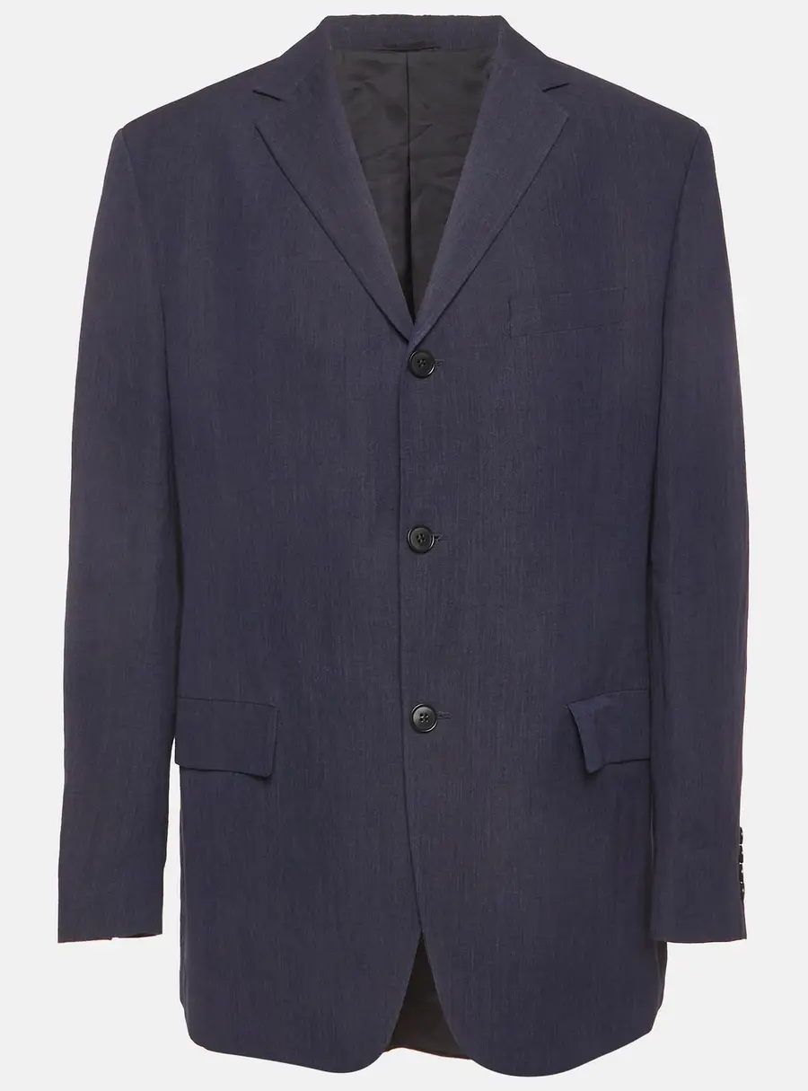 Boss By Hugo Boss Navy Blue Linen Blend Tailored Jacket XXL