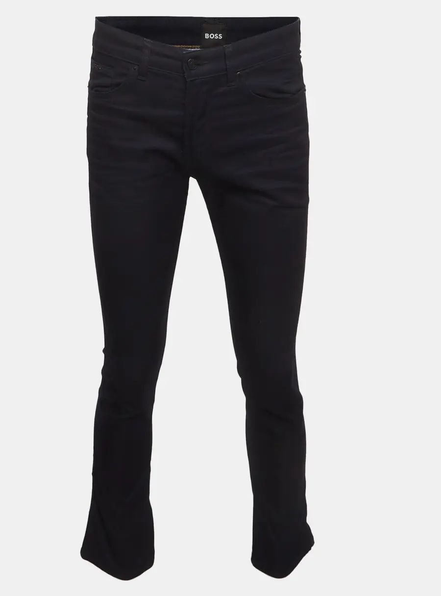 Boss By Hugo Boss Navy Blue Denim Slim Fit Delaware Jeans M/ Waist 32"