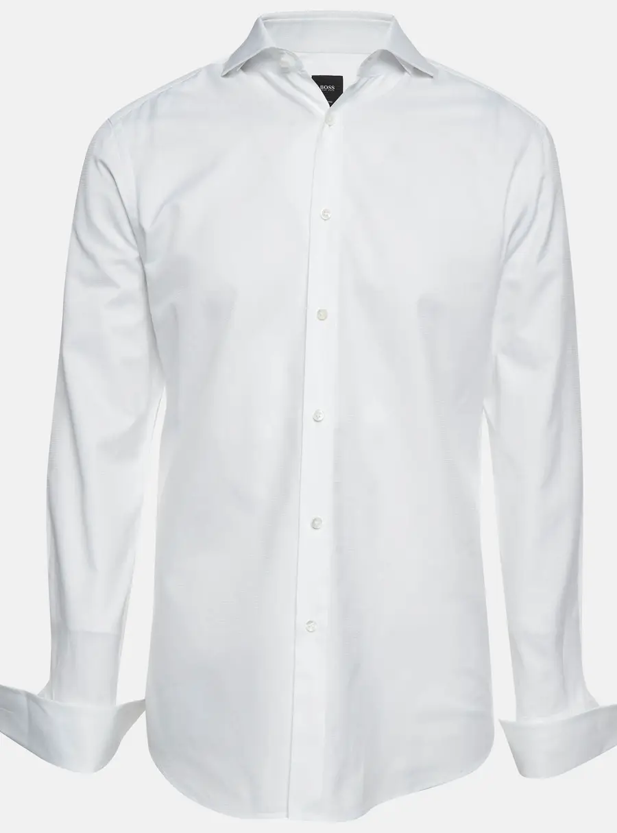 Boss By Hugo Boss White Poplin Slim Fit T-Yacob Shirt XL
