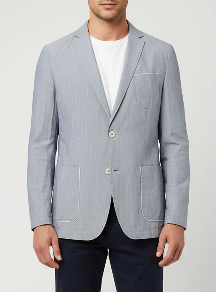 Boss by Hugo Boss Blue Stretch Cotton Morell Jacket XXL