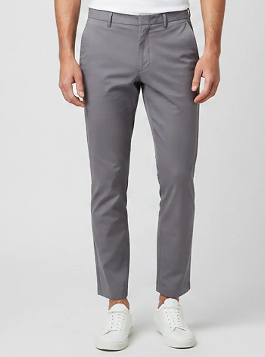Boss By Hugo Boss Grey Gabardine Slim Fit Kaito Trousers XL