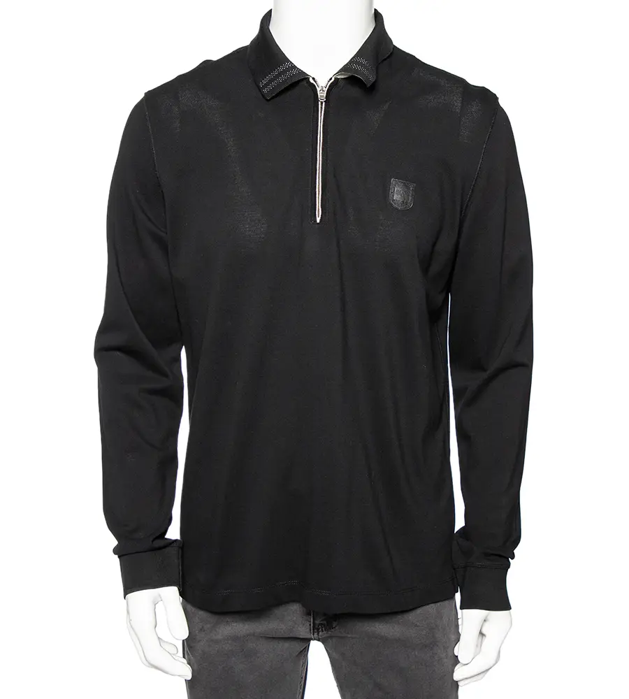 Boss By Hugo Boss Black Pima Cotton Long Sleeve T-Shirt L