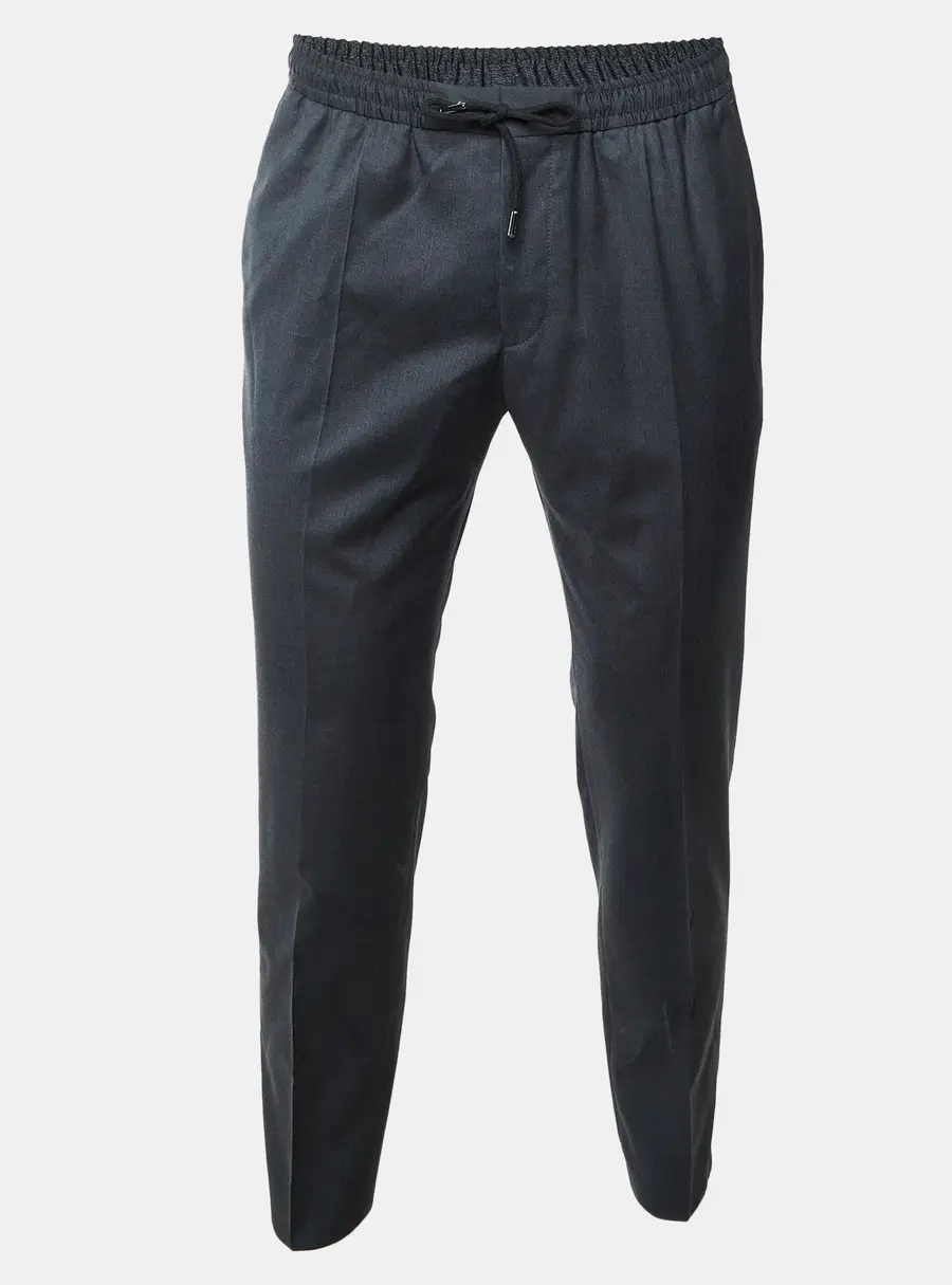 Boss By Hugo Boss Charcoal Grey Wool Regular Fit Bank_Ret Pants M