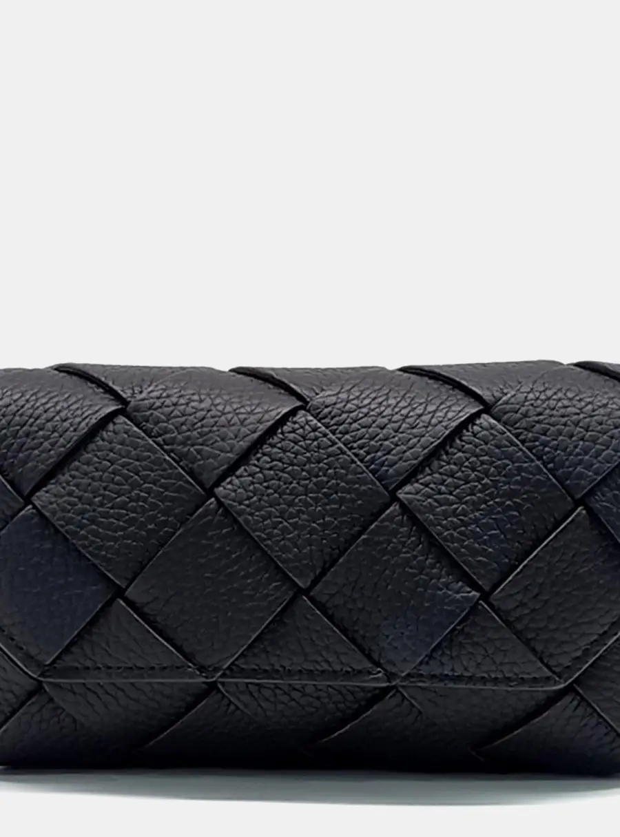 Bottega Veneta Black Leather Diago Belt Bag