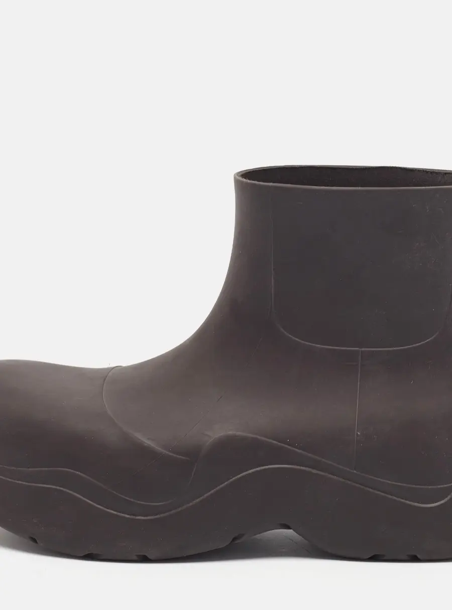 Bottega Veneta Size 42 Brown Rubber Ankle Length Boots