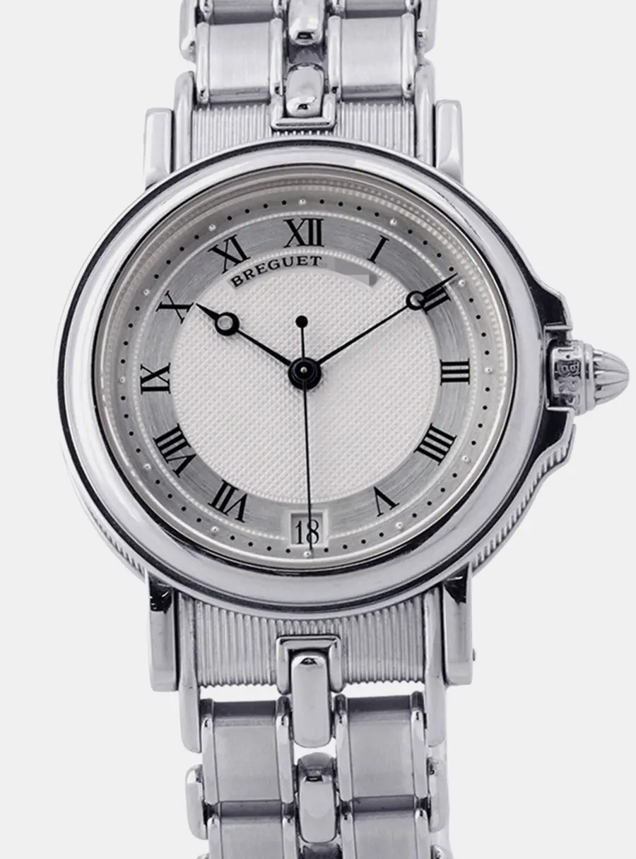 Breguet Marine 4400Bb/12/B70 Silver 18K White Gold Automatic Unisex Wristwatch 33mm