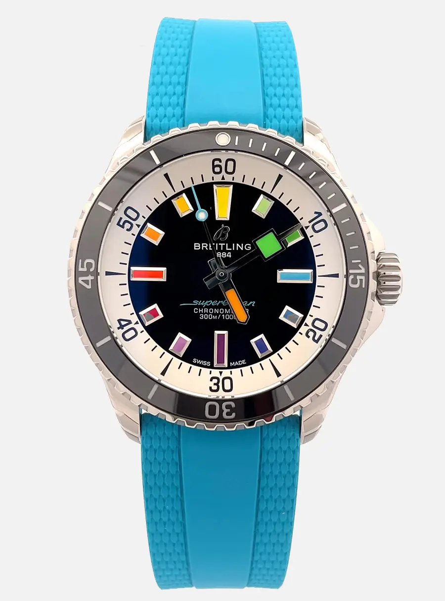 Breitling Superocean Automatic 42 Rainbow A17375211B2S1 Automatic Rainbow Black Dial Stainless Steel Men's Wristwatch 42mm