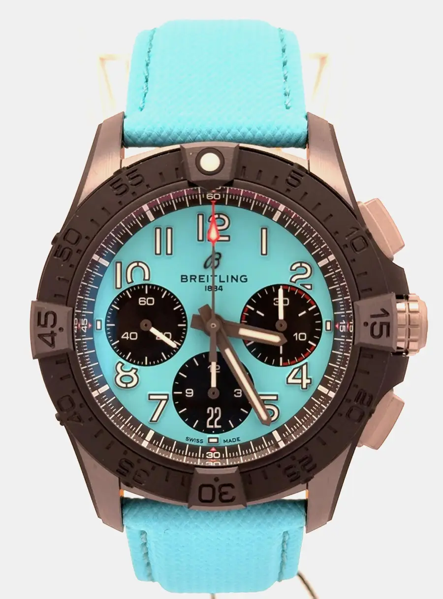 Breitling Avenger B01 Chronograph 42 Night Mission SB0146101L1X1 Automatic Turquoise Ceramic Men's Wristwatch 42mm
