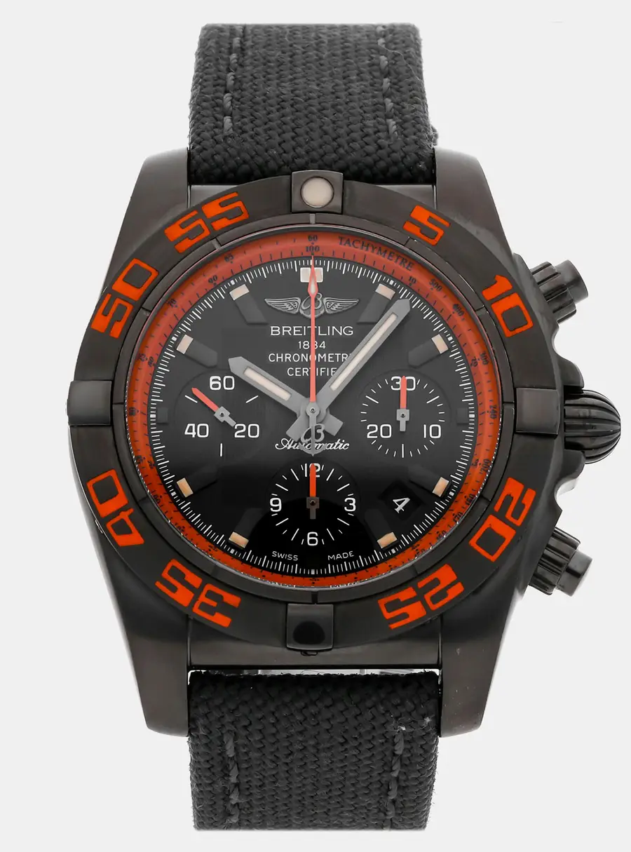 Breitling Chronomat Chronomat 44 Raven MB0111C2/BD07 Automatic Chronograph Black Dial Blacksteel Men's Wristwatch 44mm