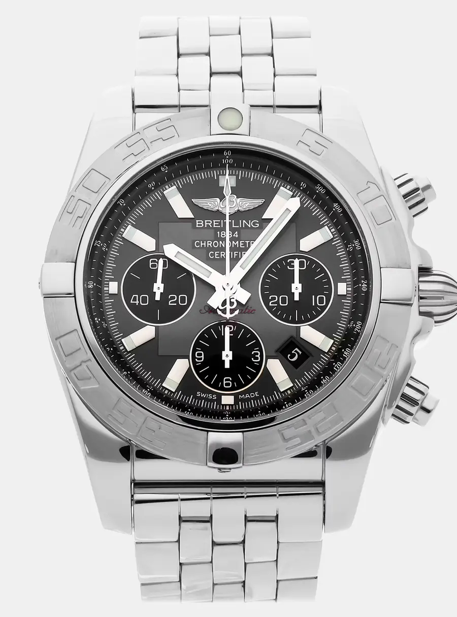 Breitling Chronomat AB011011/F546 Automatic Chronograph Grey Dial Stainless Steel Men's Wristwatch 44mm