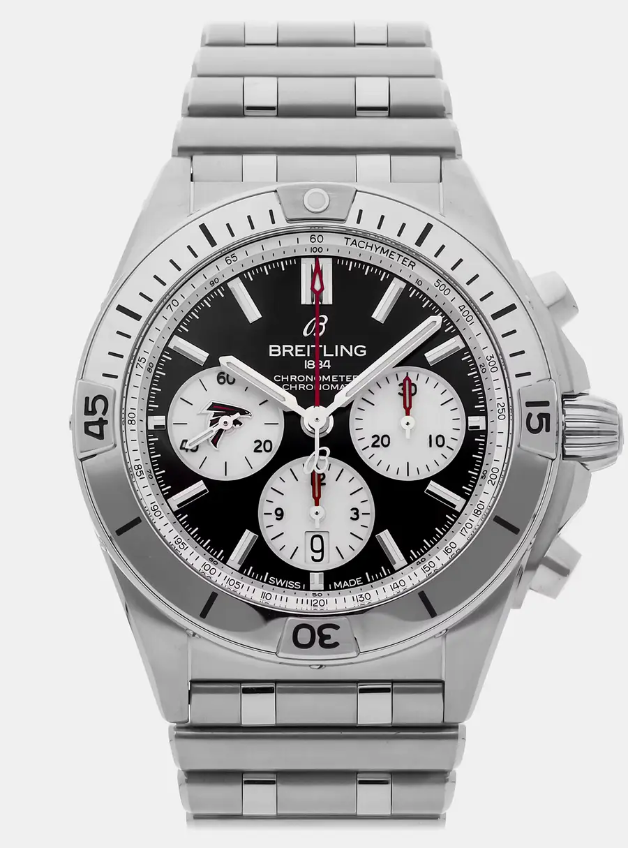 Breitling Chronomat AB01342B1B3A1 Automatic Chronograph Black Dial Stainless Steel Men's Wristwatch 42mm