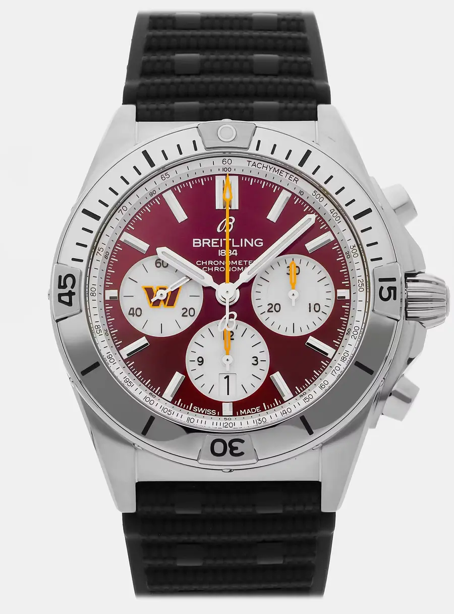Breitling Chronomat AB01342B1K3S1 Automatic Chronograph Burgundy Dial Stainless Steel Men's Wristwatch 42mm
