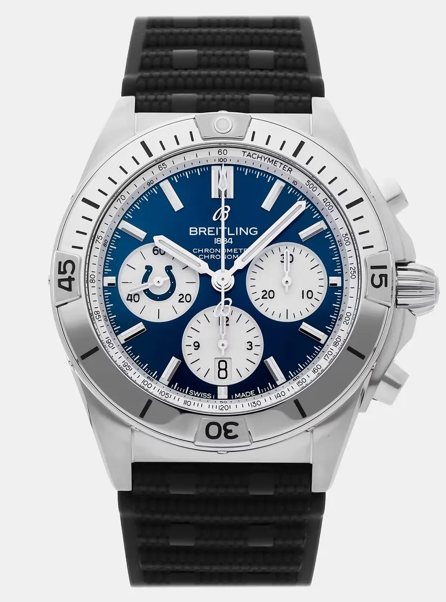 Breitling Chronomat AB01342B1C2S1 Automatic Chronograph Blue Dial Stainless Steel Men's Wristwatch 42mm
