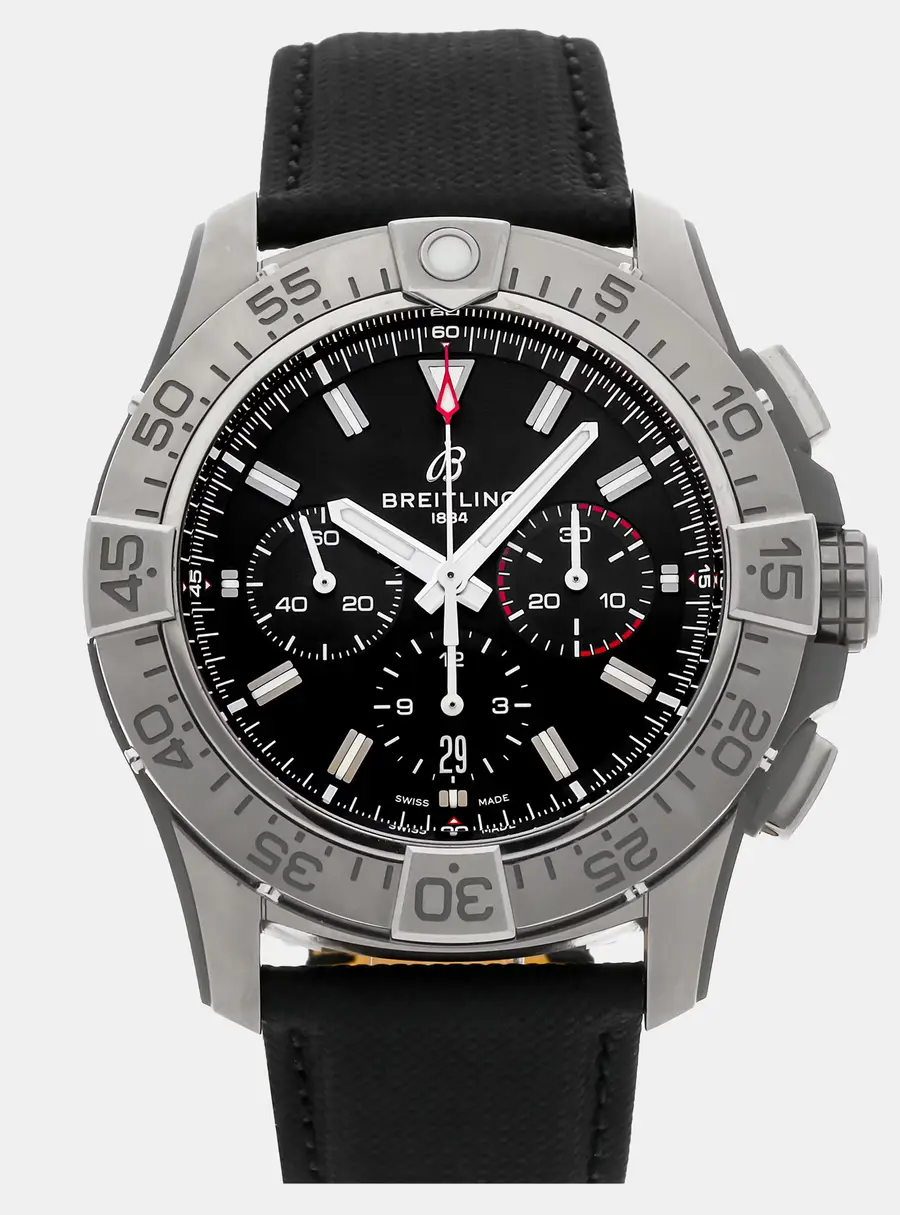 Breitling Super Avenger B01 EB0148101B1X1 Automatic Chronograph Black Dial Titanium Men's Wristwatch 48mm
