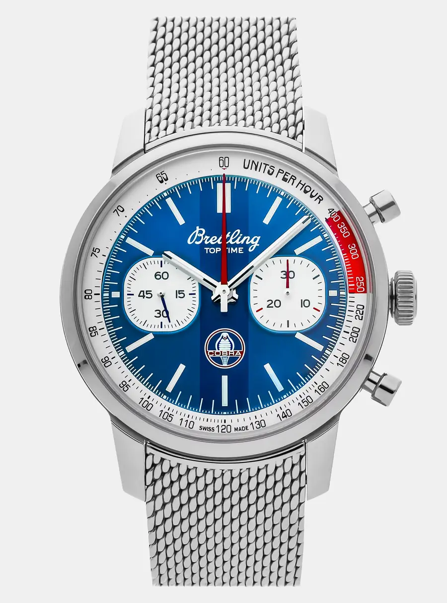Breitling Top Time B01 Shelby Cobra AB01763A1C1A1 Blue Stainless Steel Automatic Men's Wristwatch 41mm