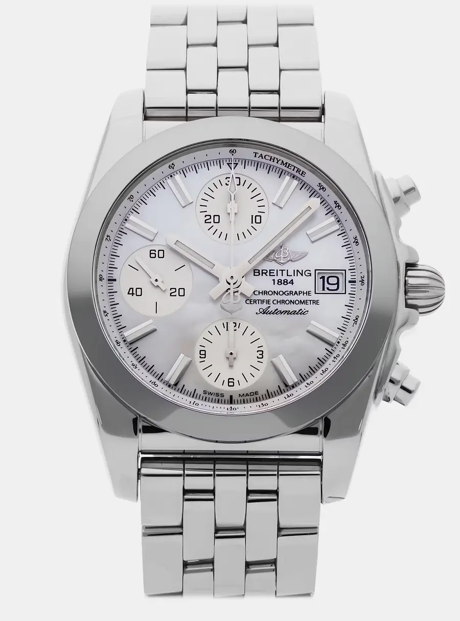 Breitling Chronomat Sleek T W1331012/A774 White Stainless Steel Automatic Men's Wristwatch 38mm