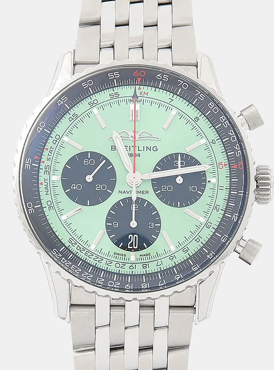Breitling Navitimer AB0138241L1A1 Green Stainless Steel Automatic Men Wristwatch 43mm
