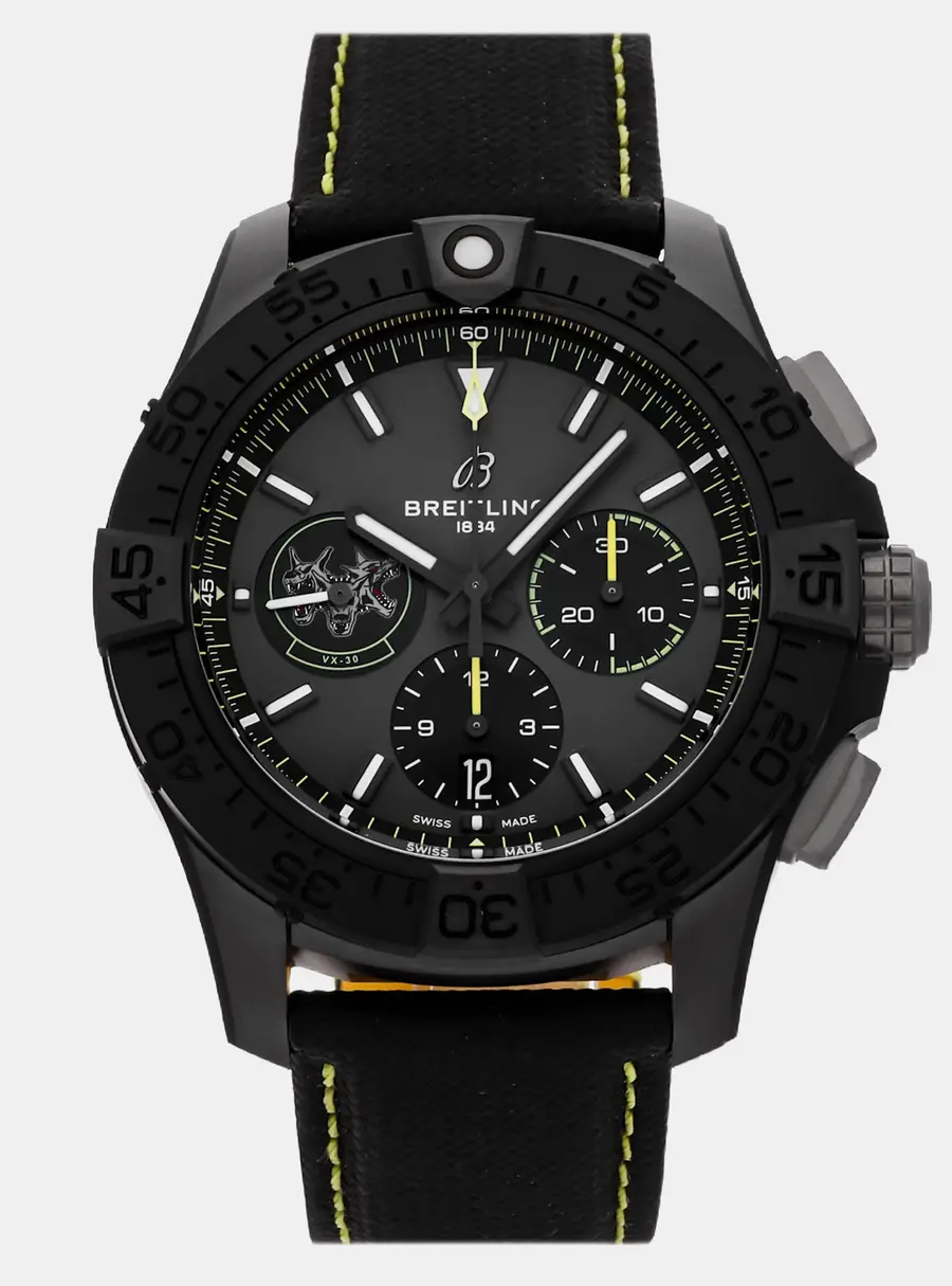 Breitling Avenger B01 Chronograph Night Mission Bloodhounds SB01472A1B1X1 Gray Ceramic Automatic Men's Wristwatch 44mm