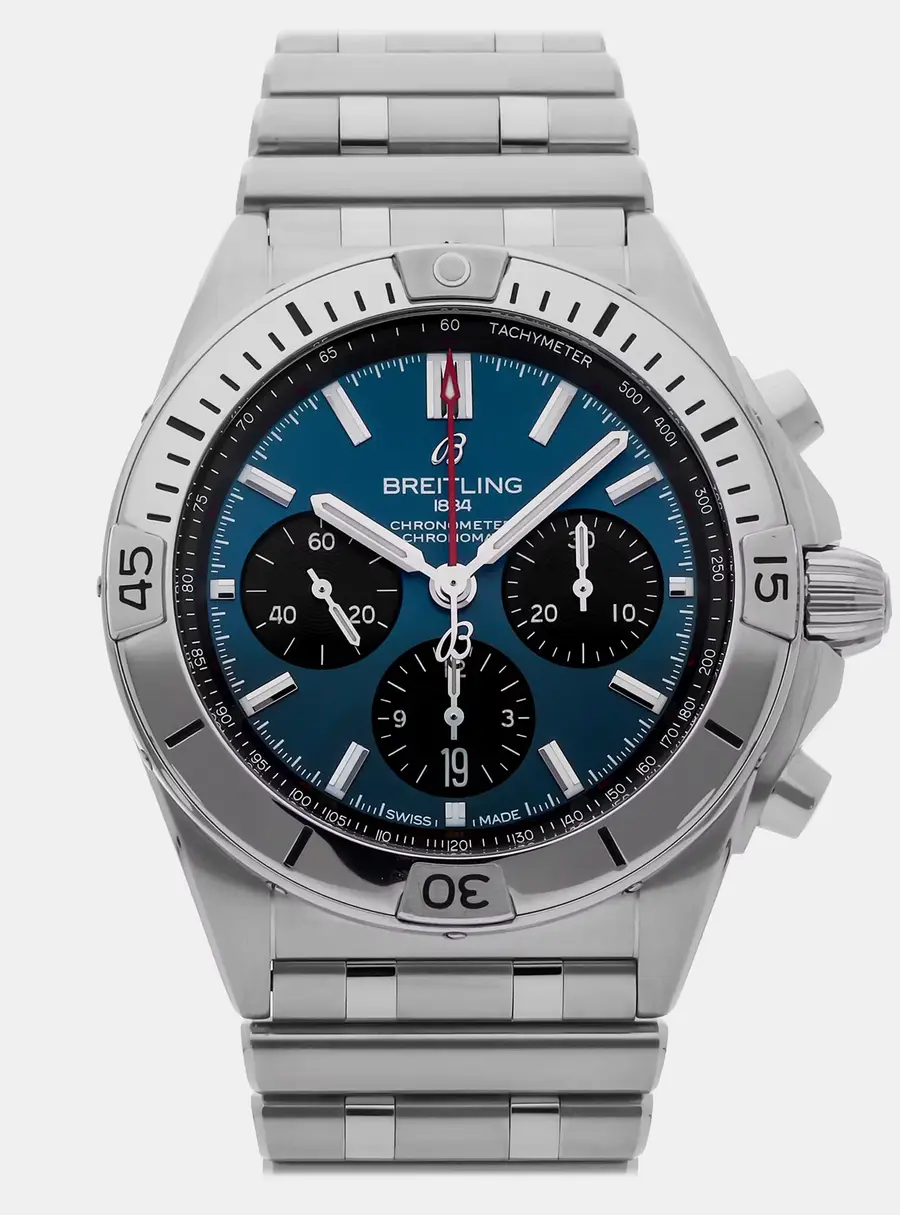 Breitling Chronomat 42 AB0134101K1A1 Silver Stainless Steel Automatic Chronograph Men's Wristwatch 42mm