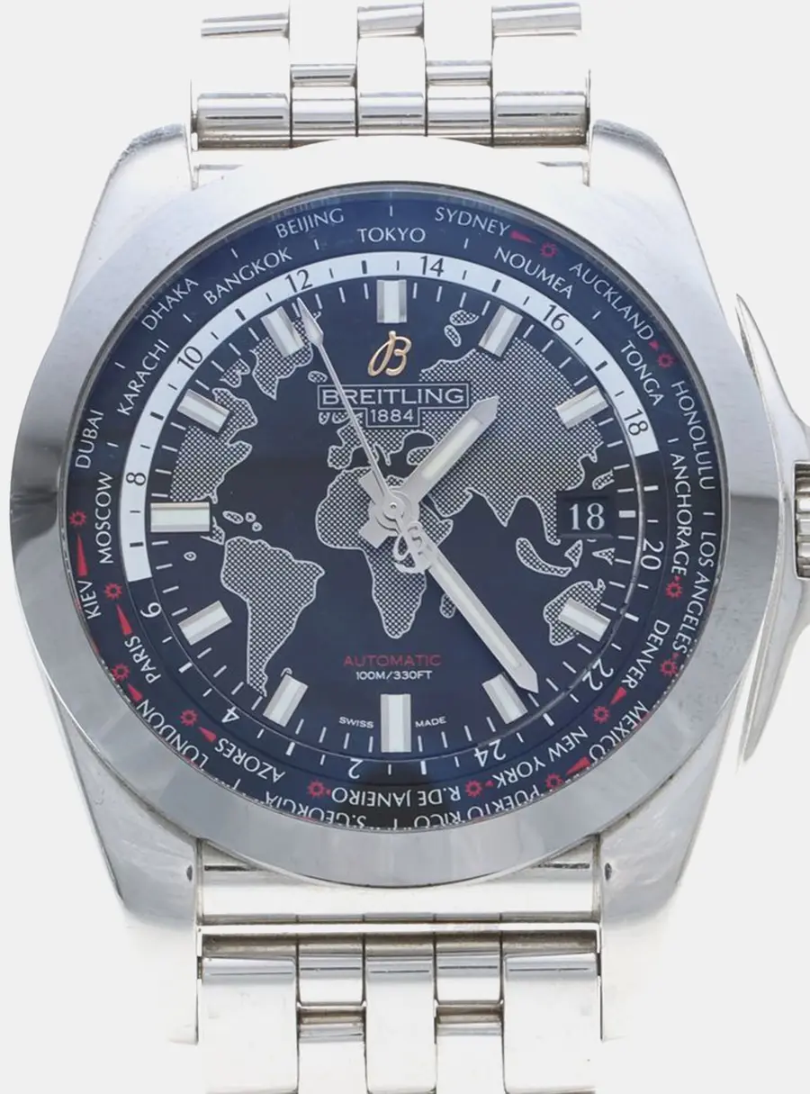 Breitling Galactic WB3510 Blue Stainless Steel Automatic Men's Watches 44mm