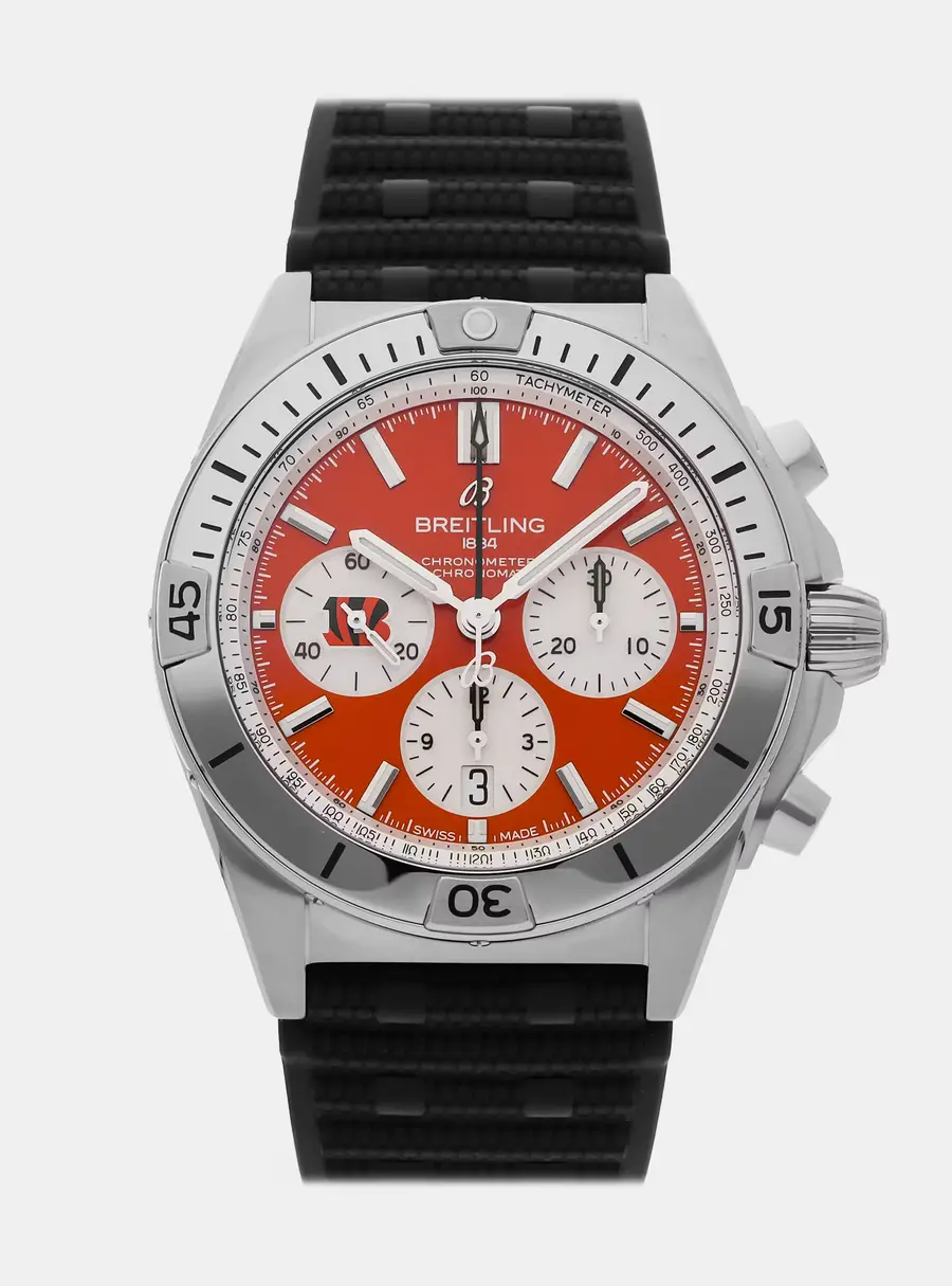 Breitling Chronomat AB01342B1O1S1 Orange Stainless Steel Automatic Chronograph Men's Wristwatch 42mm