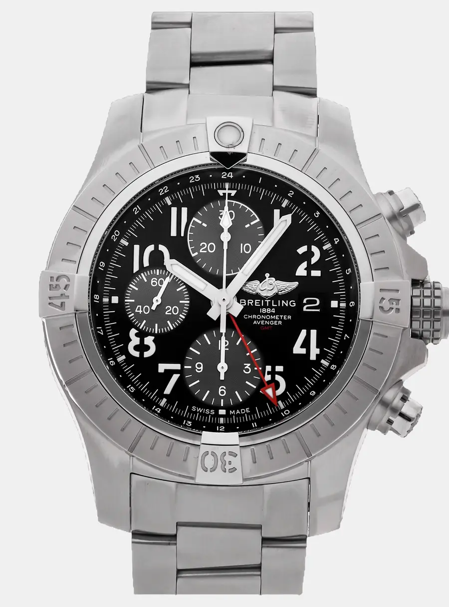 Breitling Avenger Chronograph GMT A24315101B1A1 Black Stainless Steel Automatic Men's Watches 45mm