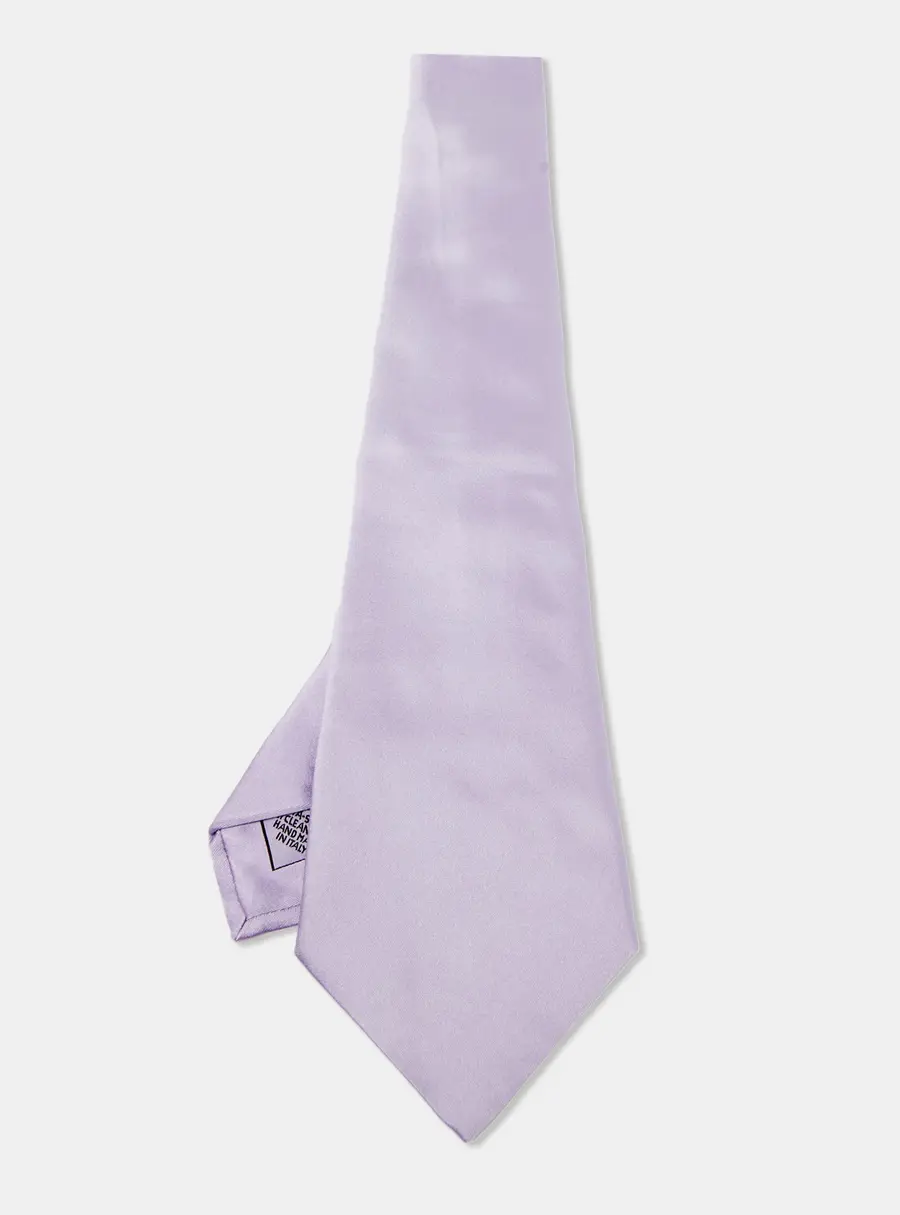 Brioni Lavender Satin Traditional Tie