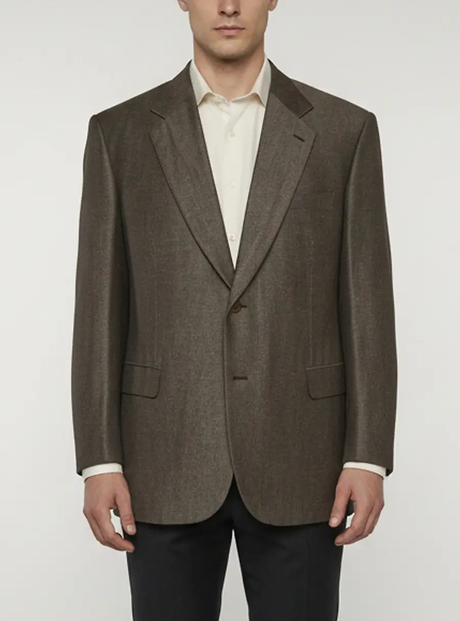 Brioni Brown Linen Blend Senato Single Breasted Blazer 4XL