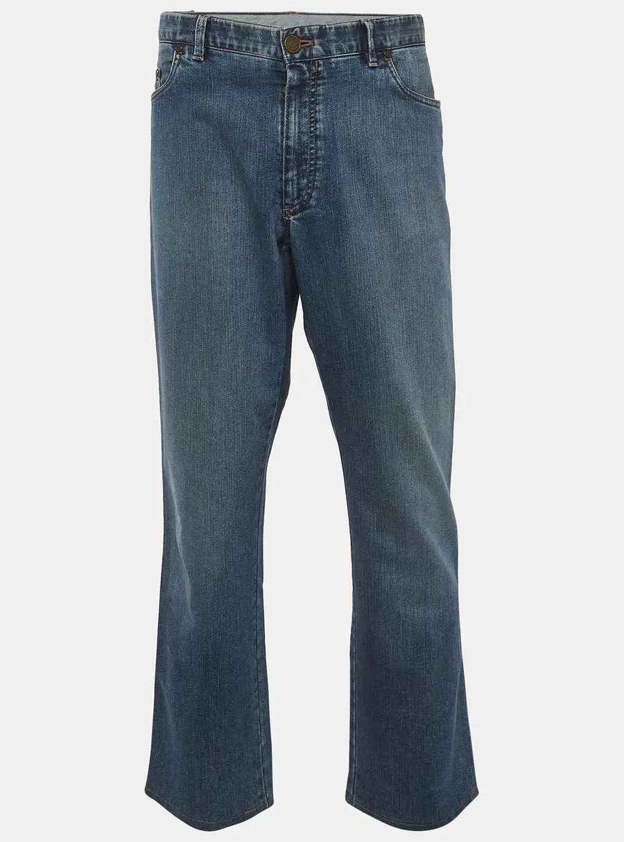 Brioni Blue Denim Straight Fit Stelvio Jeans XXXL/Waist 38"