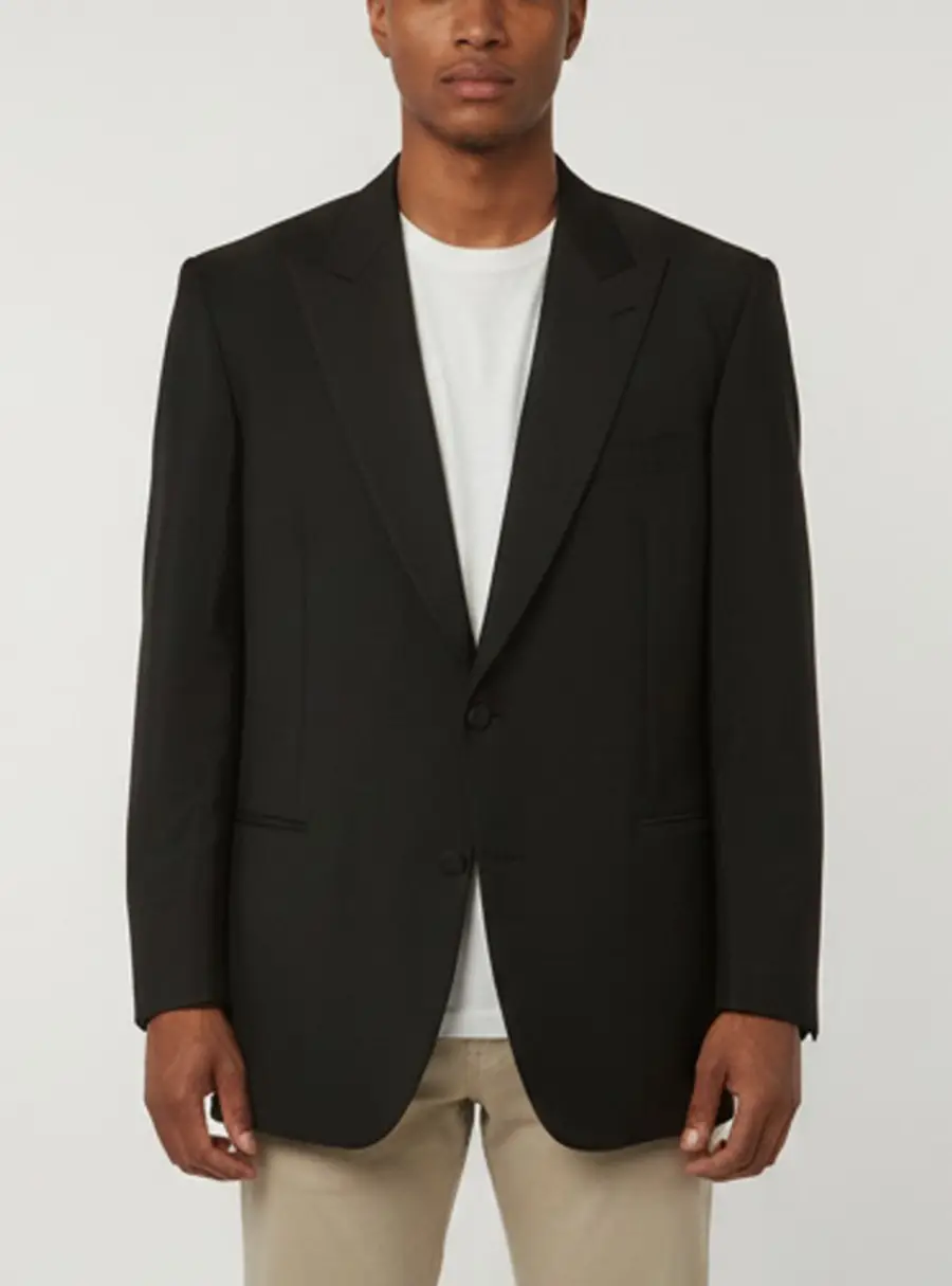 Brioni Black Wool Blend Single Breasted Quirinale Blazer 4XL