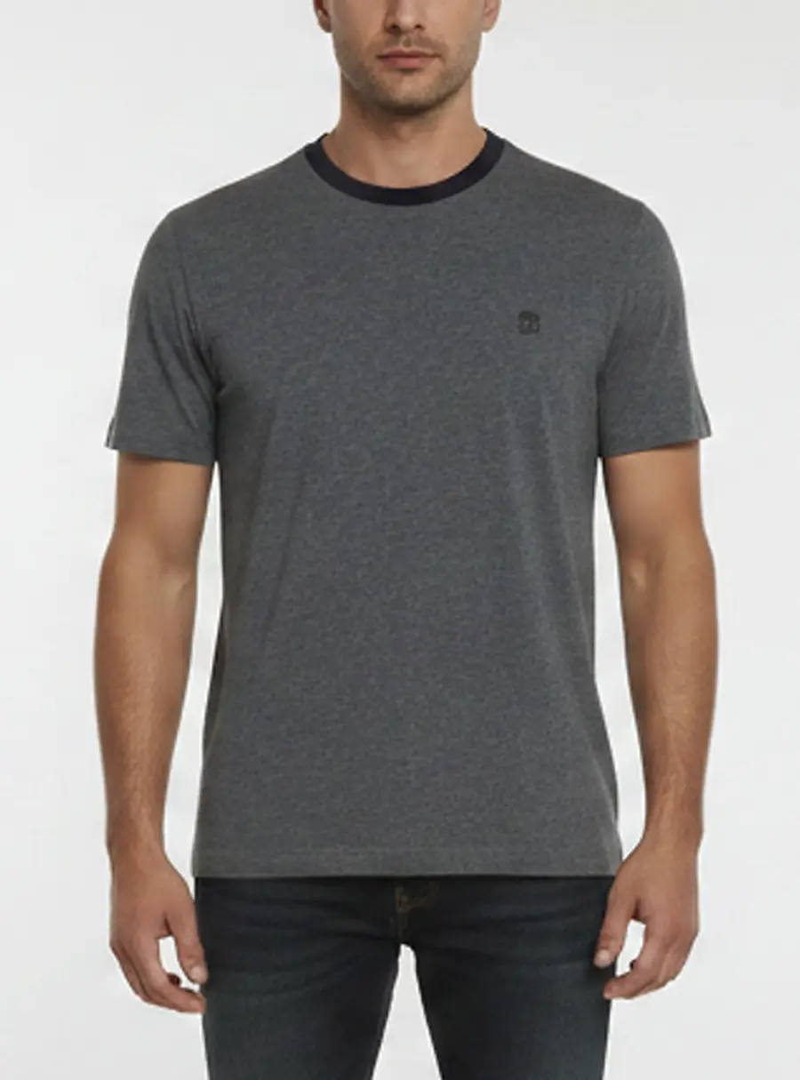 Brunello Cucinelli Logo Detail Grey Jersey Crewneck T-Shirt M