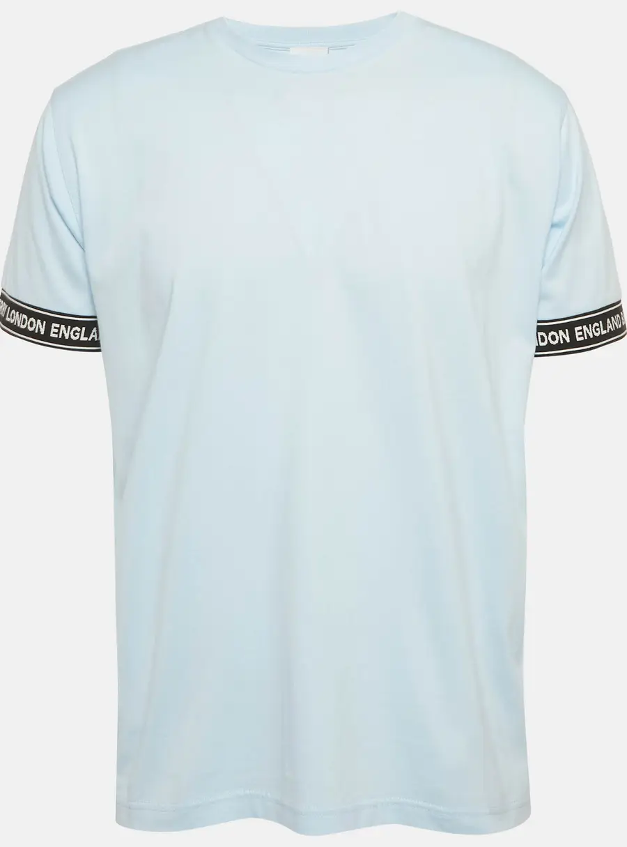 Burberry Blue Cotton Loose-Fit T-Shirt XS