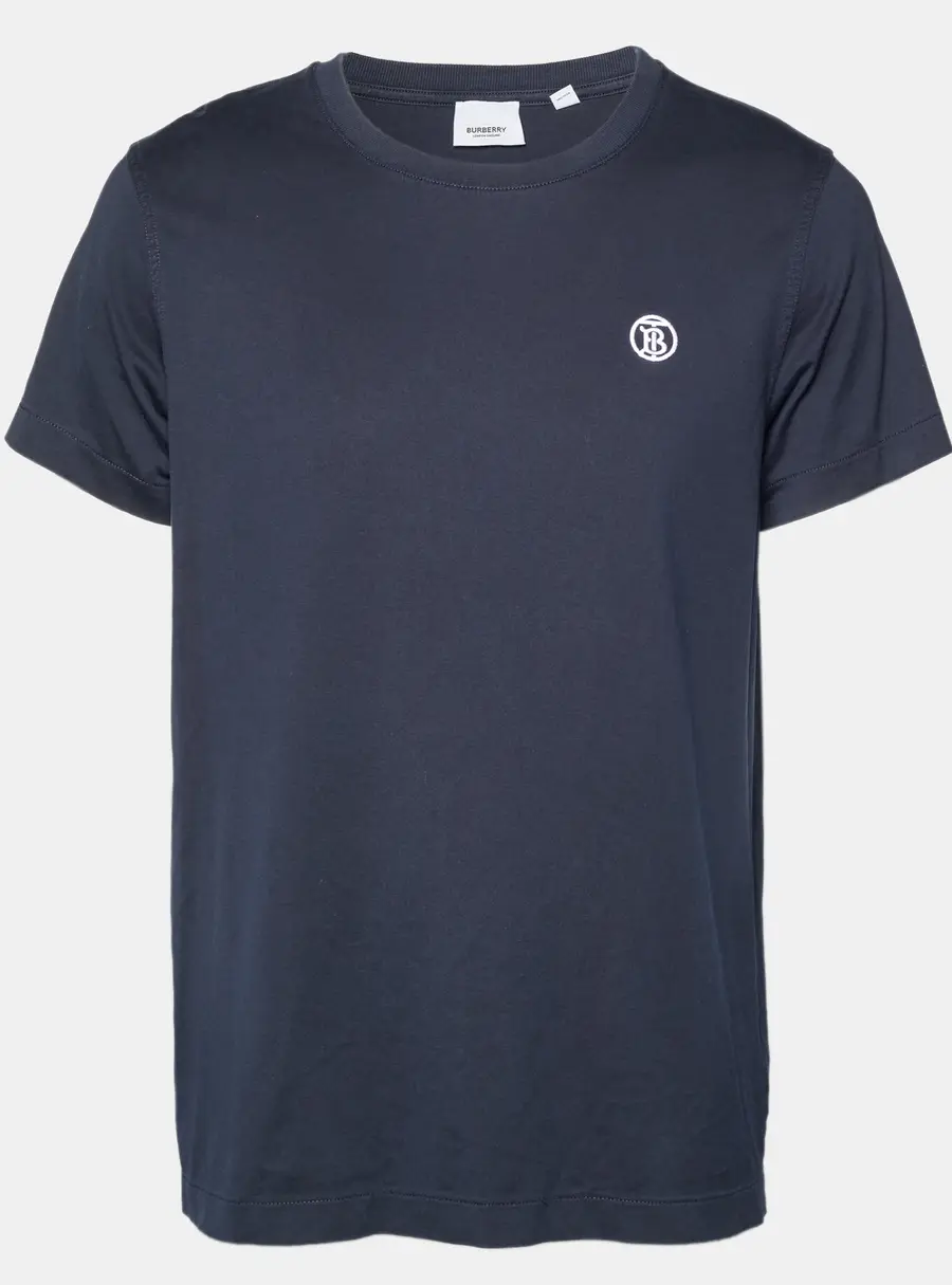 Burberry Navy Blue Jersey Crewneck T-Shirt L