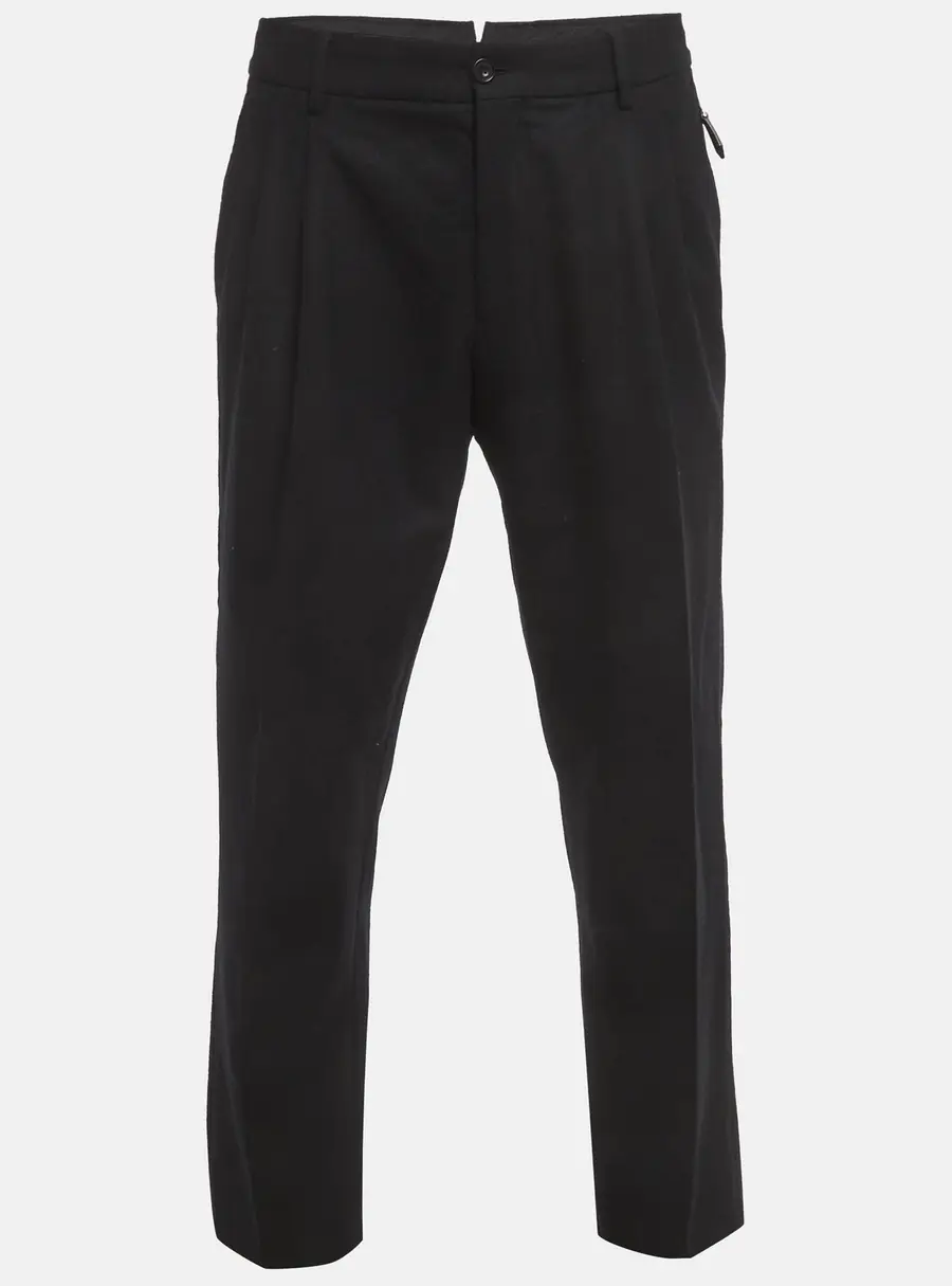 Burberry Black Wool Straight Fit Pants XL