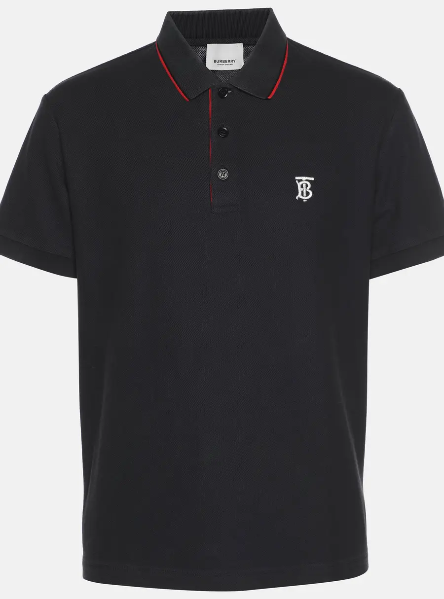 Burberry Navy Blue Pique Polo T-Shirt L