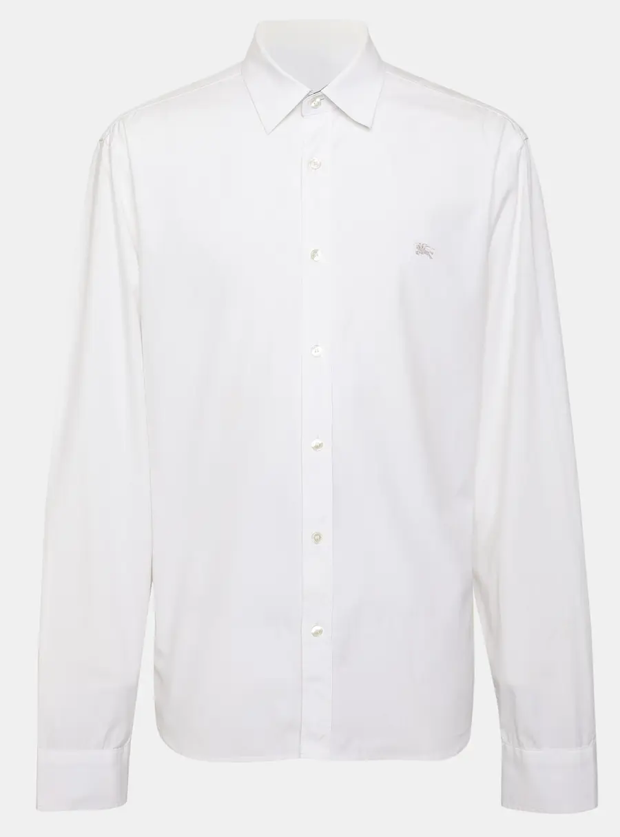 Burberry Brit White Nova Check Detail Stretch Cotton Shirt XL