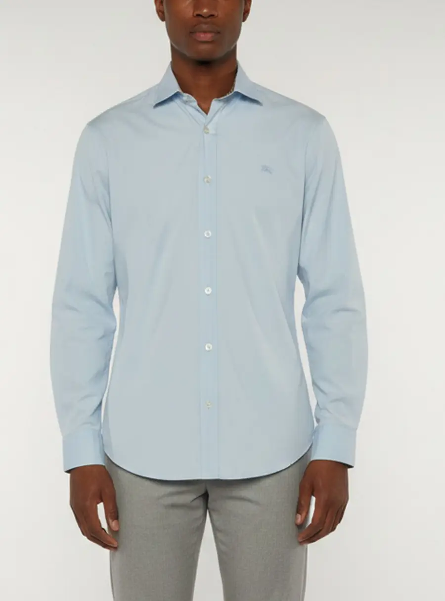 Burberry Brit Blue Cotton Long Sleeve Shirt M