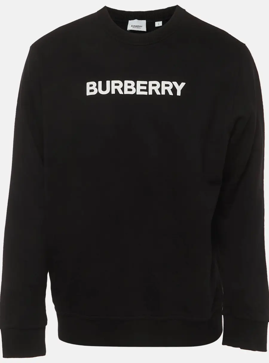 Burberry Black Printed Jersey Long Sleeve Sweatshirt L