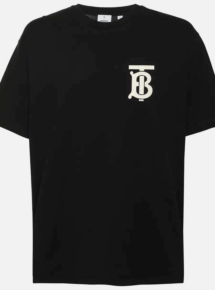 Burberry Black Logo Print Jersey T-Shirt L