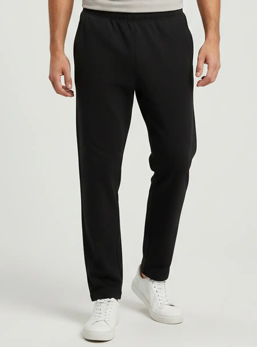 Burberry Black Logo Print Jersey Track Pants M