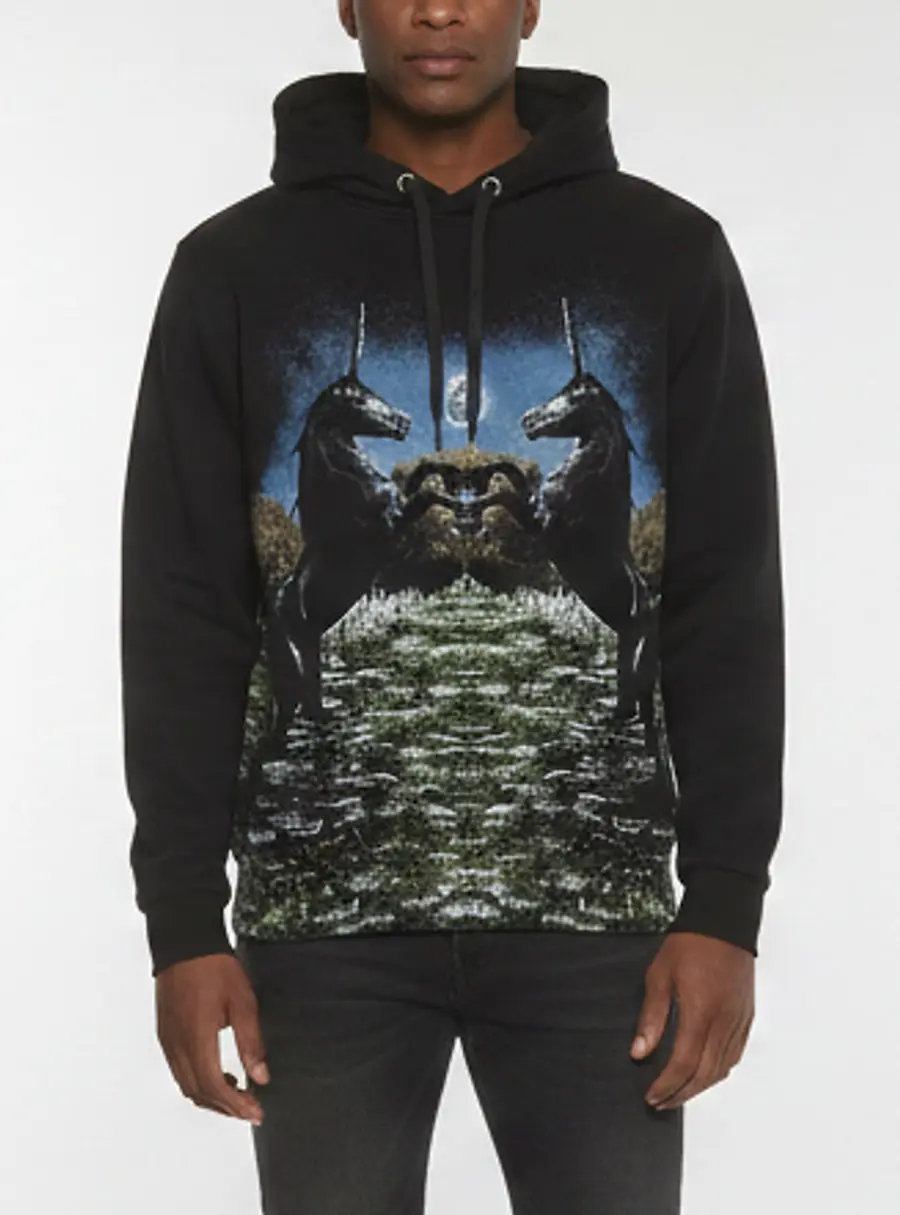 Burberry "Unicorn Meadow" Graphic Print Cotton Hoodie S