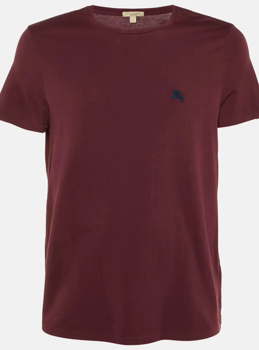 Burberry Brit Maroon Cotton Crew Neck T-Shirt L