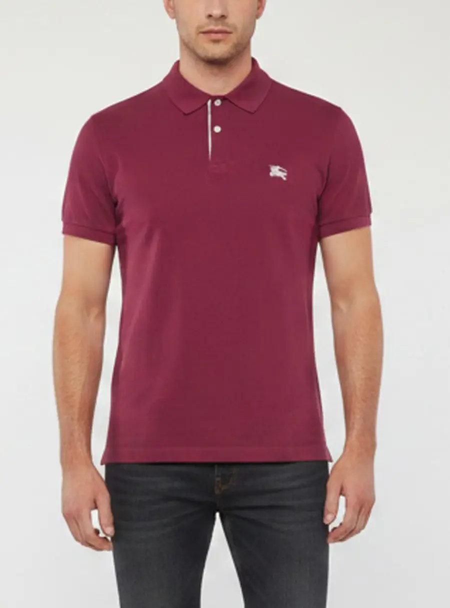 Burberry Brit Pink Logo Embroidered Pique Knit Polo T-Shirt M