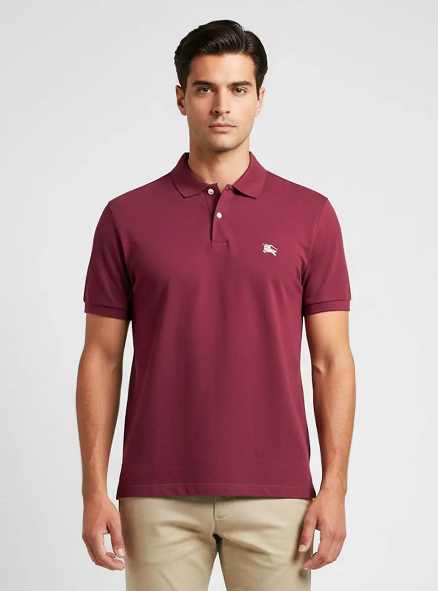Burberry Brit Pink Logo Embroidered Cotton Pique Polo T-Shirt XXL