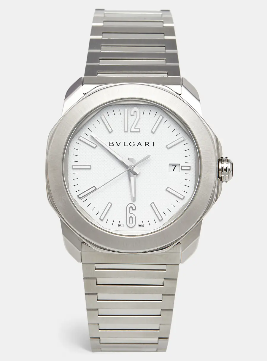 Bvlgari Octo Roma 103738 White Dial Stainless Steel Men's Wristwatch 41 mm