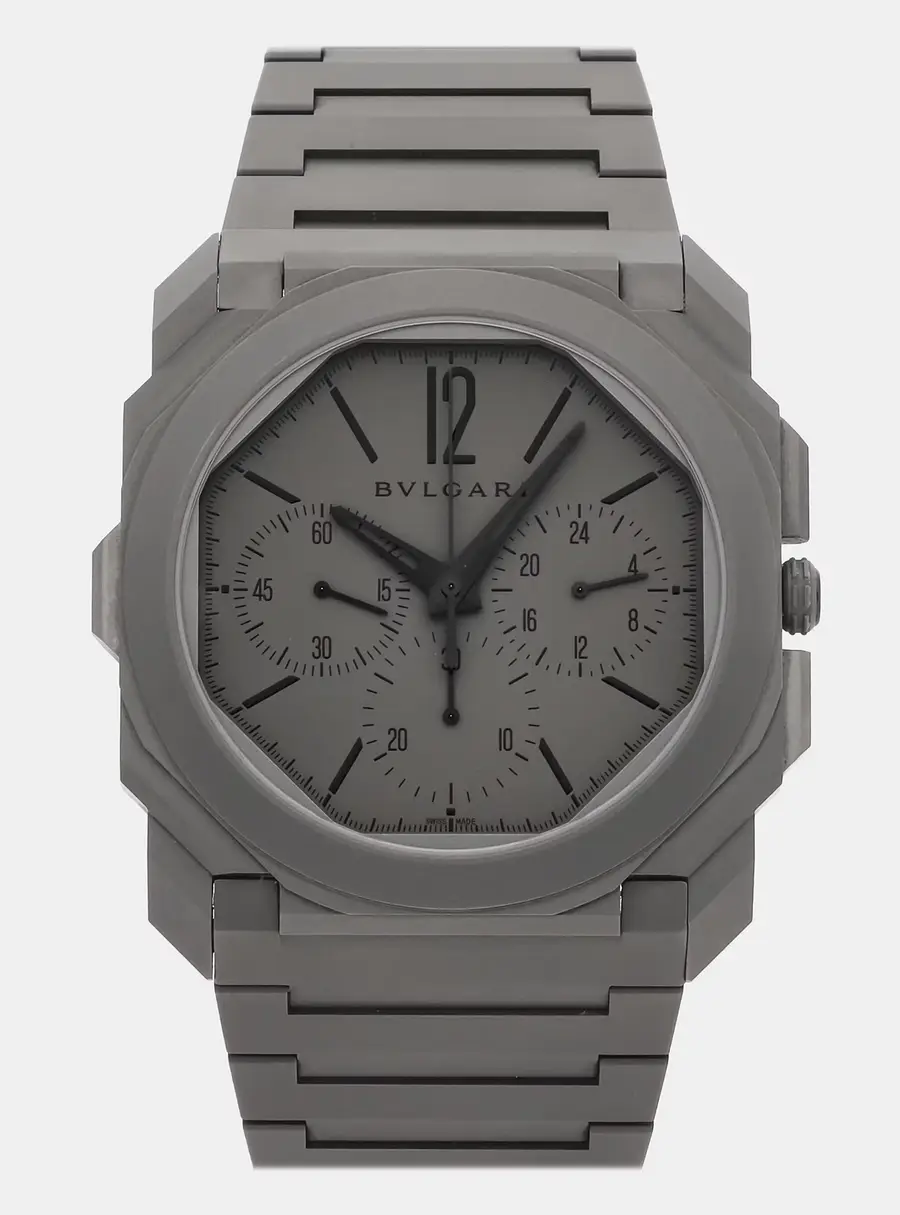 Bvlgari Octo Finissimo 103068 Grey Titanium Automatic Men's Wristwatch 42mm